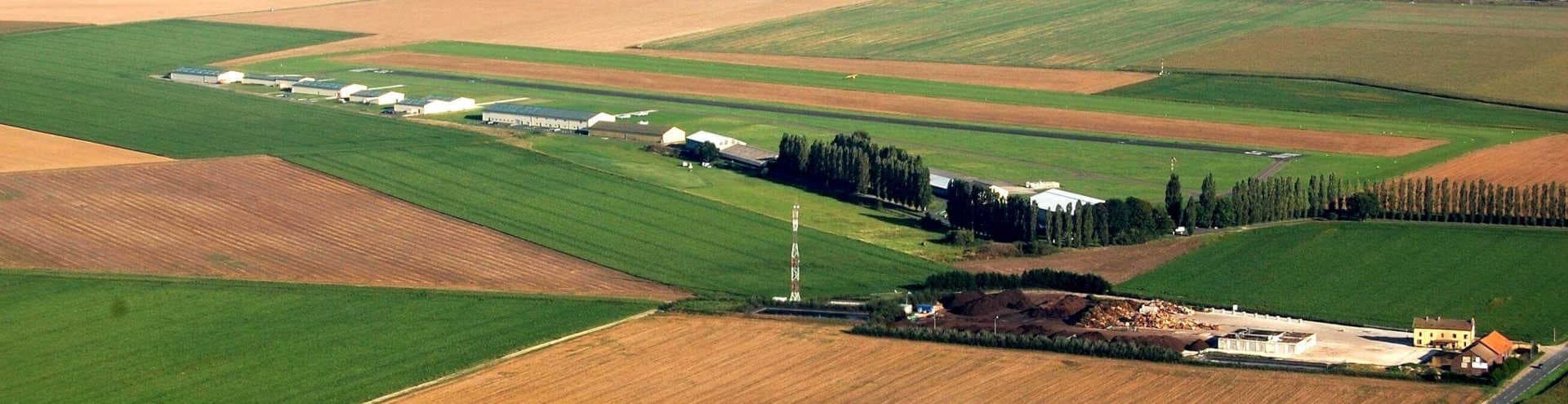 Vue aérienne de l'aérodrome