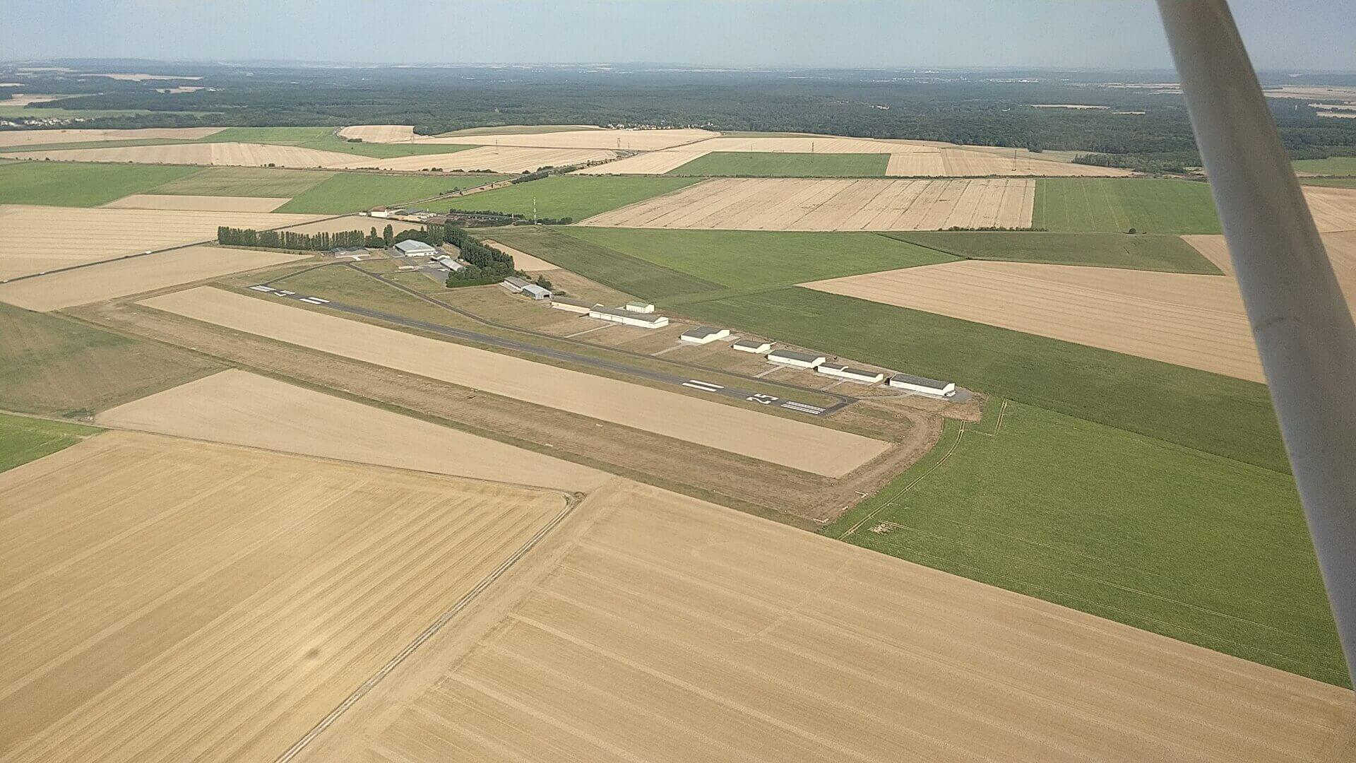 Vue aérienne de l'aérodrome